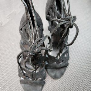 Womens suede strapy 3inch heels